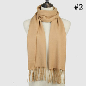 Plaid Cashmere Scarf Shawl and Wrap-around