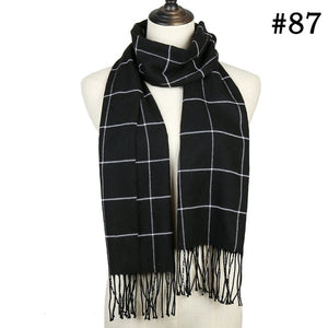 Plaid Cashmere Scarf Shawl and Wrap-around