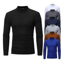 Load image into Gallery viewer, Men&#39;s Cotton Long Sleeve Turtle Neck Top
