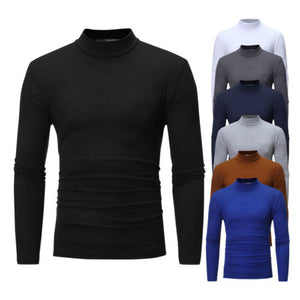 Men's Cotton Long Sleeve Turtle Neck Top