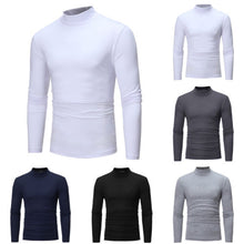 Load image into Gallery viewer, Men&#39;s Cotton Long Sleeve Turtle Neck Top

