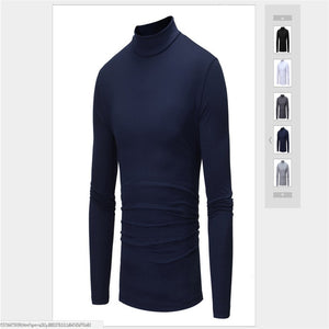 Men's Cotton Long Sleeve Turtle Neck Top