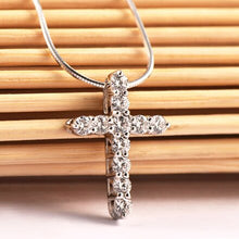 Load image into Gallery viewer, Crystal Cross Pendant Necklace
