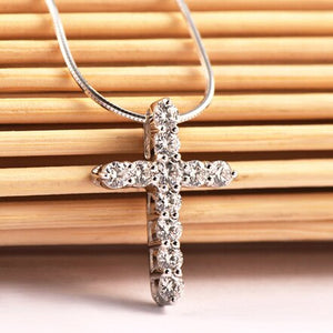 Crystal Cross Pendant Necklace