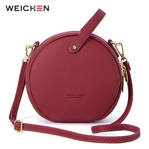 Circular Design Women  Leather Handbag