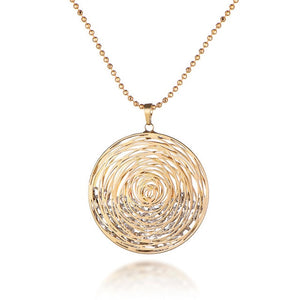 Flower Pendant Necklace with Long Chain