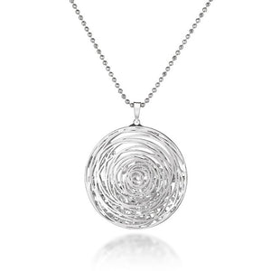 Flower Pendant Necklace with Long Chain