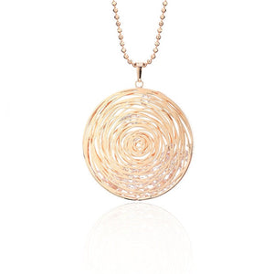 Flower Pendant Necklace with Long Chain