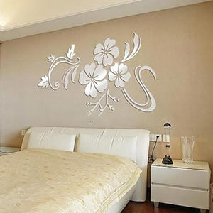 Removable 3D Flower Mirror/Wall Decoration