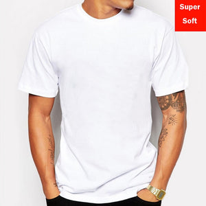 Men's and Ladies Cotton Short Sleeve White T-Shirt