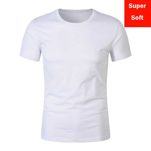 Men's and Ladies Cotton Short Sleeve White T-Shirt