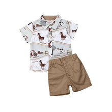 Load image into Gallery viewer, Baby and Toddlers Short Sleeve Shirt and Shorts

