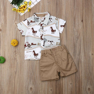 Baby and Toddlers Short Sleeve Shirt and Shorts