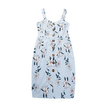 Load image into Gallery viewer, Sleeveless Floral Stripe Dress
