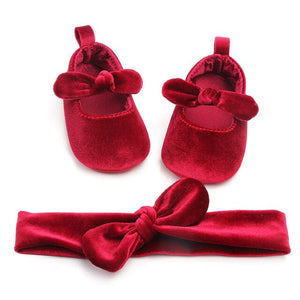 Newborn Baby and Toddlers Shoes with Headband