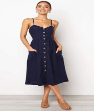 Load image into Gallery viewer, Casual Dress with Spaghetti Strap
