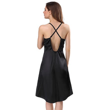 Load image into Gallery viewer, Hollow Back Silk Lace Nightdress
