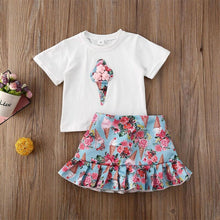 Load image into Gallery viewer, 2pc Baby and Toddlers T-Shirt and Skirt
