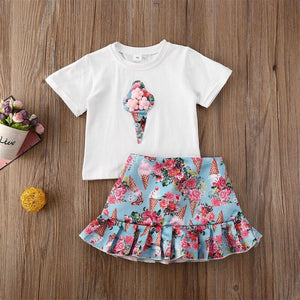 2pc Baby and Toddlers T-Shirt and Skirt