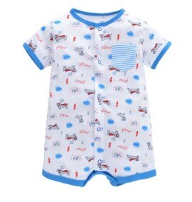 Short Sleeve Baby and Toddlers Jumpsuit