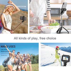 4 in 1 Bluetooth Wireless Selfie Stick Tripod