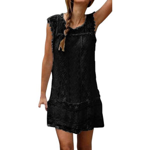 Lace Cotton Sleeveless Casual Dress