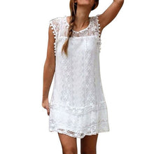 Load image into Gallery viewer, Lace Cotton Sleeveless Casual Dress
