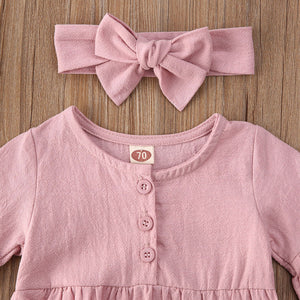 Flared Sleeve Bodysuit with Headband
