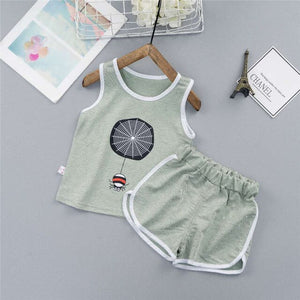 2pc Toddlers Casual Sleeveless Outfit