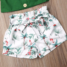 Load image into Gallery viewer, 2pc Baby and Toddlers Crop Top and Floral Shorts
