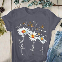Load image into Gallery viewer, Butterfly and Floral Print T-Shirt
