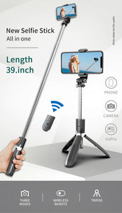 4 in 1 Bluetooth Wireless Selfie Stick Tripod