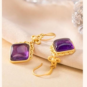 Chalcedony Chinese Style Earrings