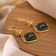 Load image into Gallery viewer, Chalcedony Chinese Style Earrings
