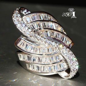 White Zircon Ring