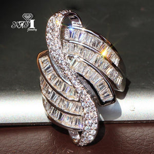 White Zircon Ring
