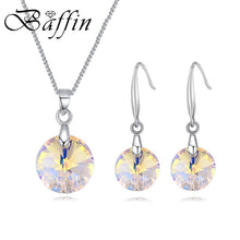 Load image into Gallery viewer, Crystal Pendant Necklace and Drop Earrings
